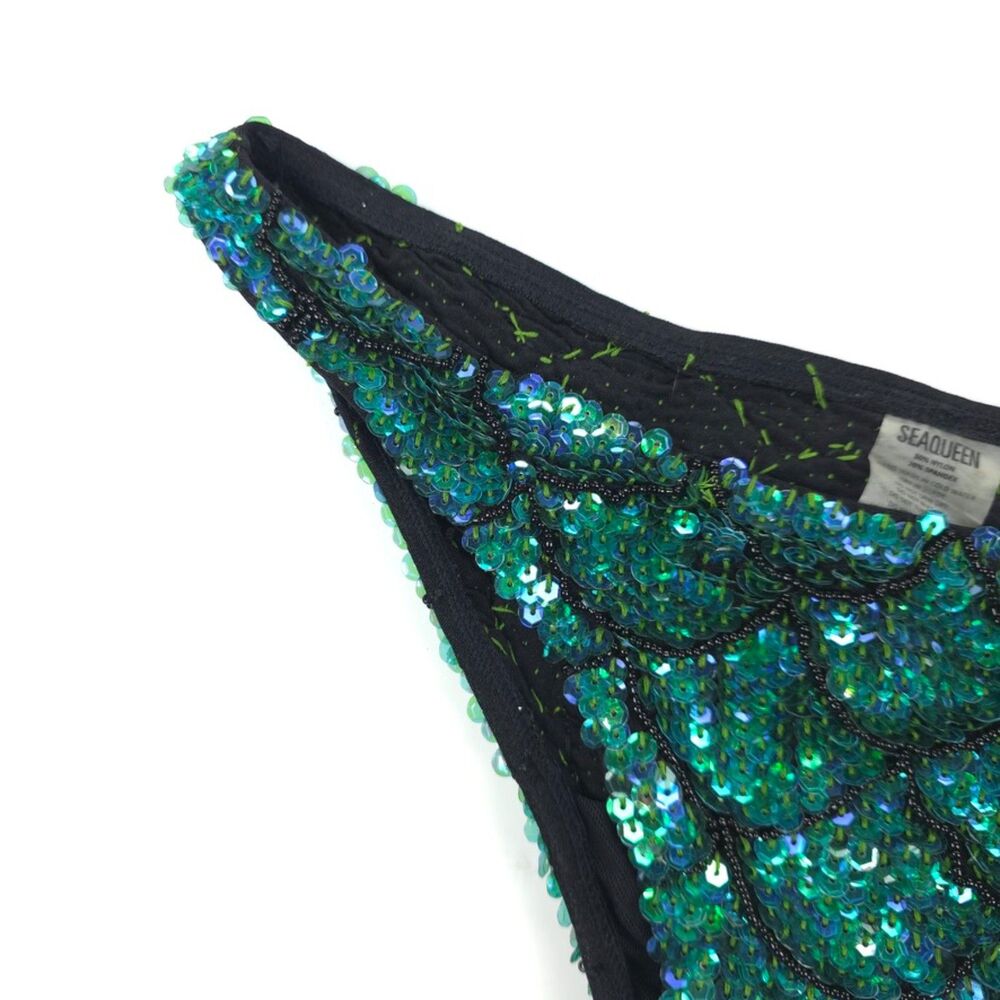 Seaqueen Swim Siren Mermaid Sequin Bikini Bottoms Coachella Festival Rave Boho — image 4 of 8